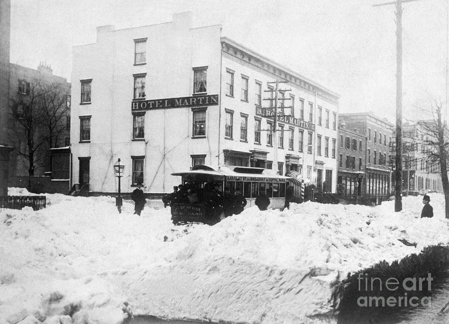 Piles Of Snow After Blizzard Of 1888 Photograph by Bettmann