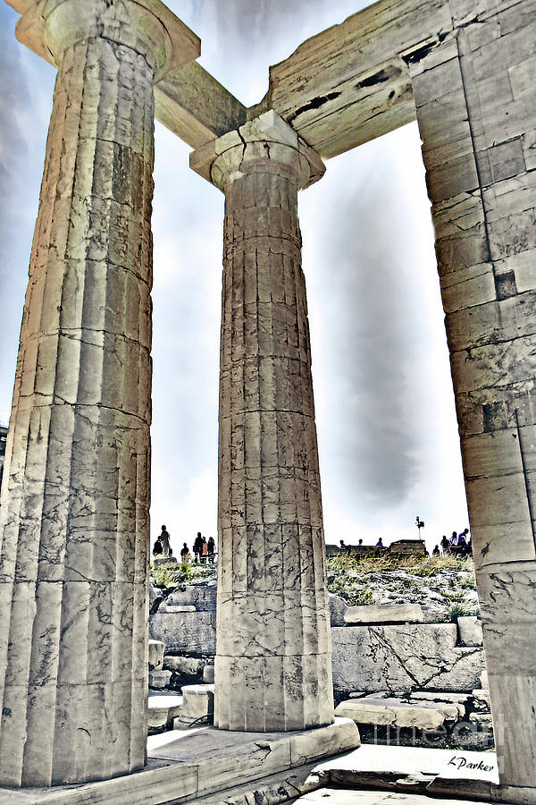 Pillar Ruins of Athens-4 Photograph by Linda Parker