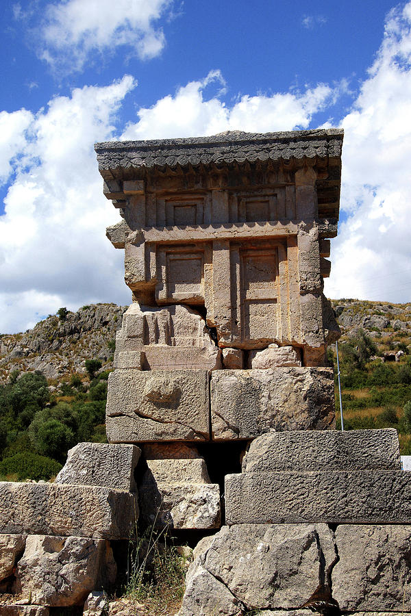 Pillar tomb of the ancient city Photograph by Steve Estvanik