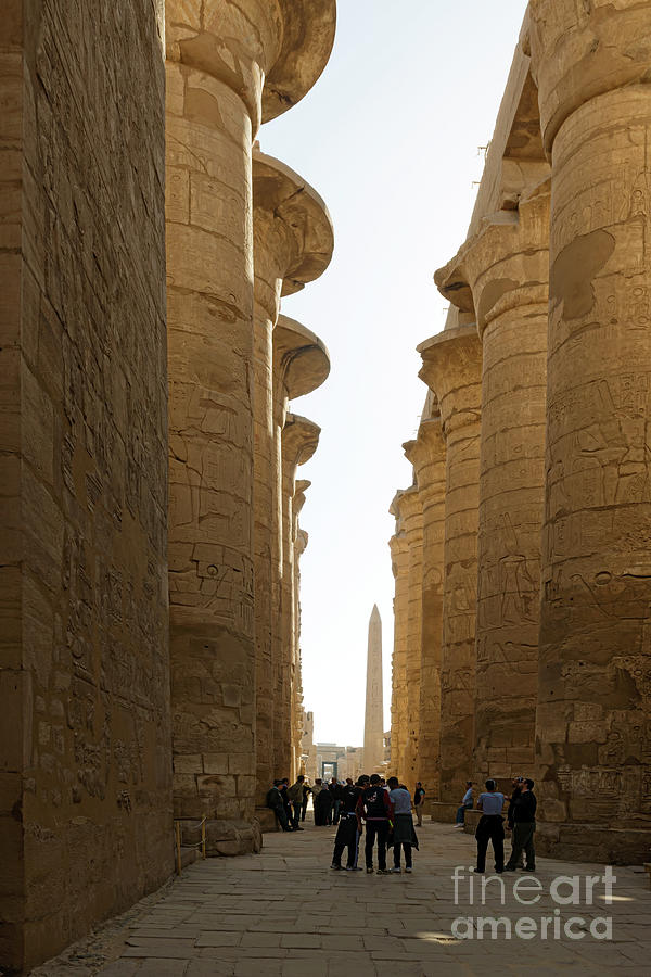 Pillars And Obelisk In Kanak Temple In Luxor, Egypt. Photograph
