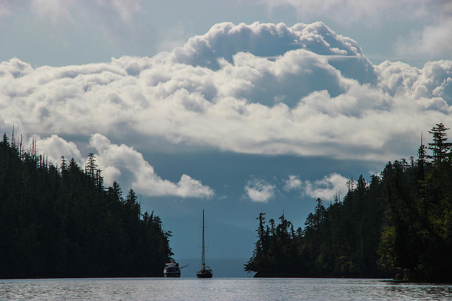 Pillowy Clouds Over a Narrow Pass on the Water by Pacific Northwest Sailing Pillowy Clouds Over a Narrow Pass on the Water by Pacific Northwest Sailing