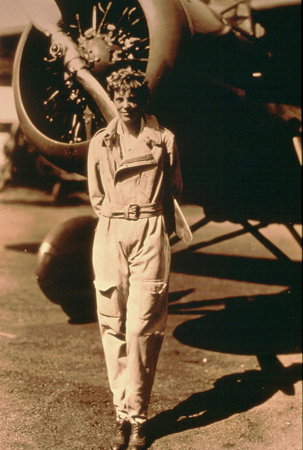 Black And White Photograph - Pilot Amelia Earhart by Getty Images