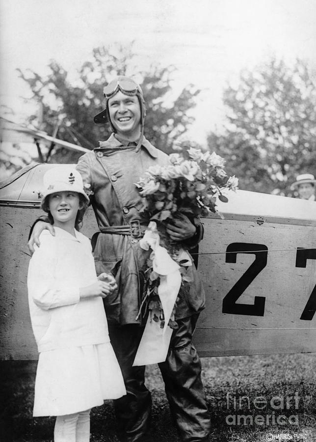 Pilot James C. Edgerton And His Sister Photograph by Bettmann