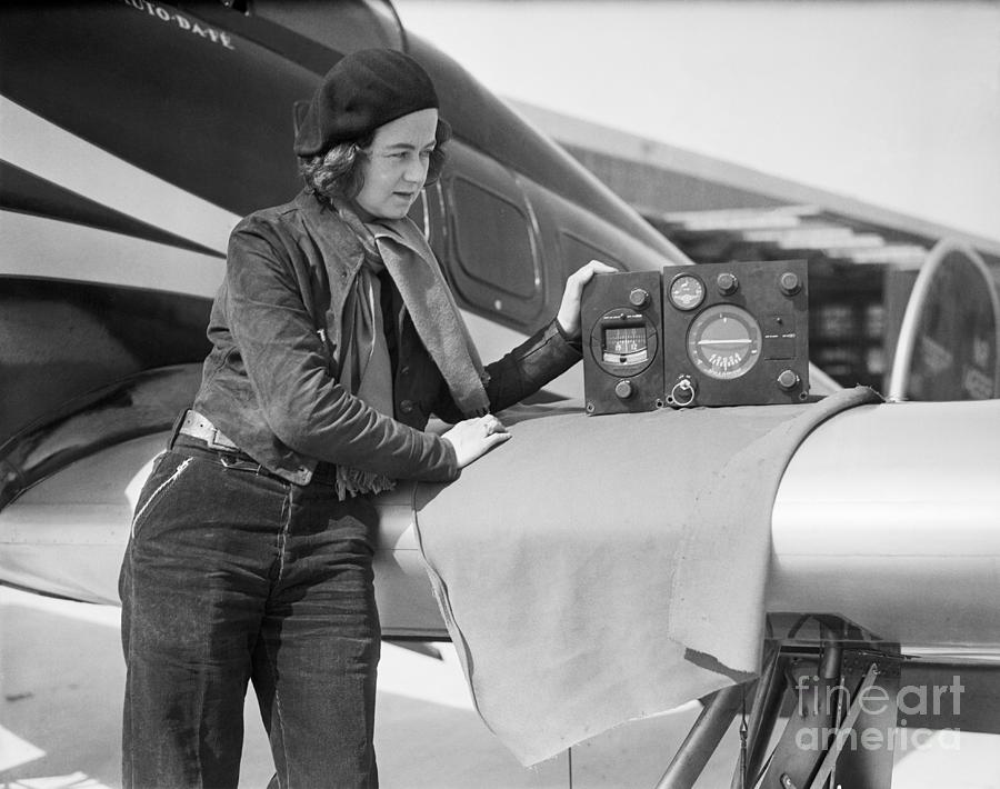 Pilot Laura Ingalls With Aviation by Bettmann