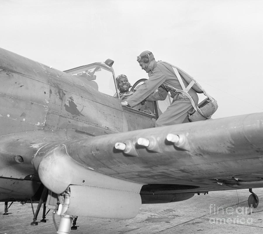 Pilot On Wing Of Fighter Plane Photograph by Bettmann
