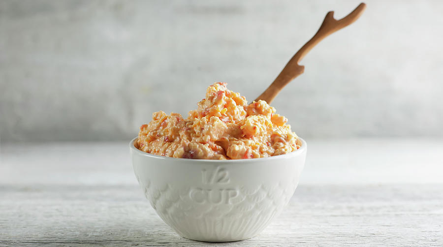 Pimento And Cheese Dip In A Small Bowl Photograph by Framed Cooks Photography