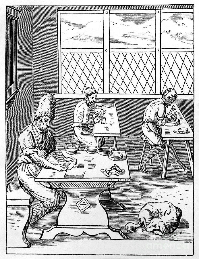 Pin And Needle Maker, C1559-1591 Drawing by Print Collector
