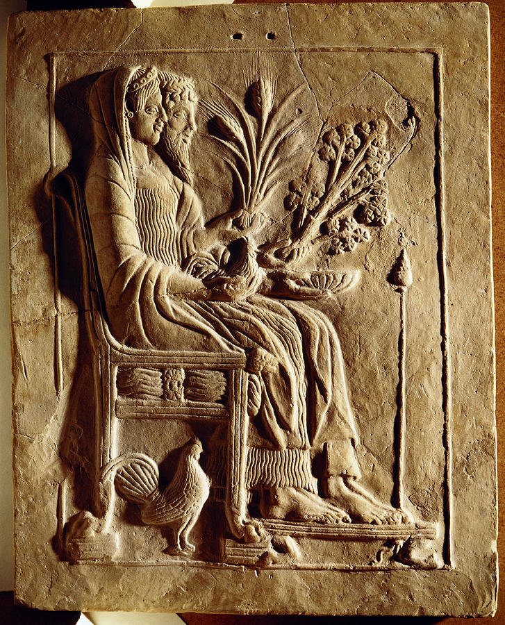 Pinax Of Persephone And Hades 480 B.c Photograph by Leonard Von Matt