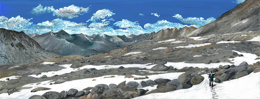 Pinchot Pass Painting by Elizabeth Mordensky