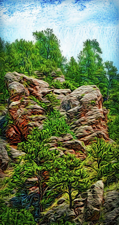 Pine Cliff Meditations Digital Art by Joel Bruce Wallach