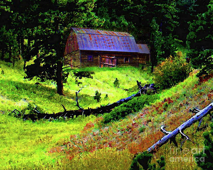 Pine Ridge Barn Digital Art by Terril Heilman
