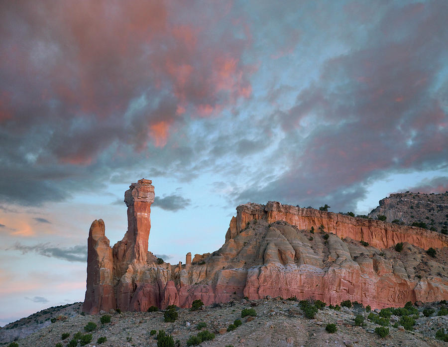 Chimney Rock at Ghost Ranch Photograph by Tim Fitzharris