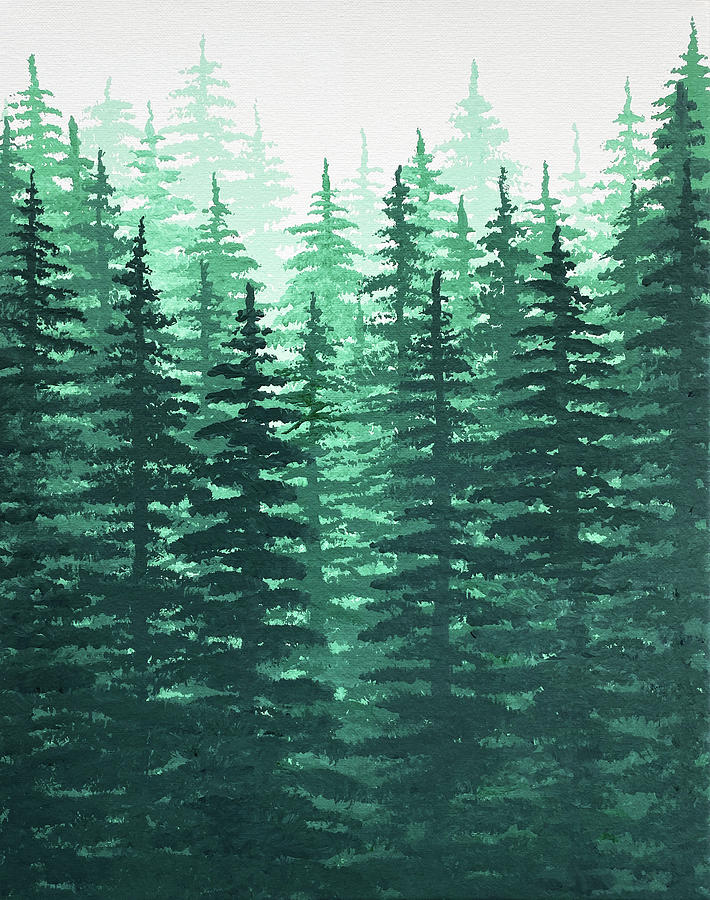 Pine Tree Forest Fade by Brandi Bruggman