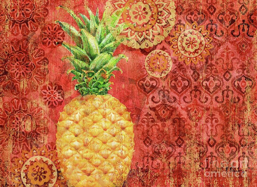 Pineapple Painting - Pineapple Batik by Paul Brent