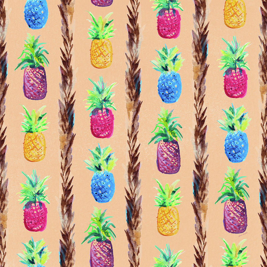 Pineapple Painting - Pineapple Jam Pattern by Lanie Loreth