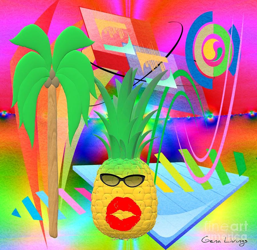 Pineapple Lips Digital Art by Gena Livings