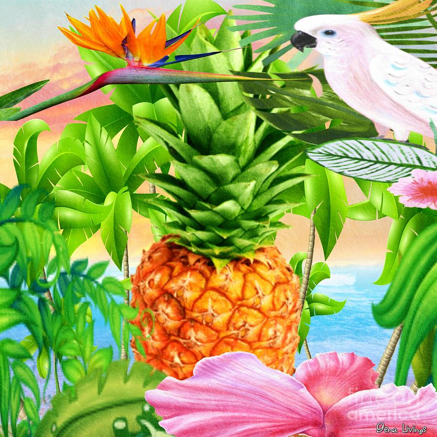 Pineapple Paradise Digital Art by Gena Livings
