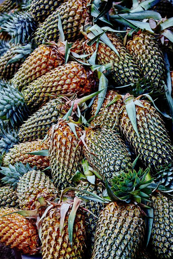 Pineapples At A Market sri Lanka Photograph by Joff Lee