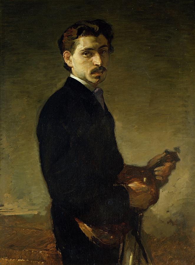 Pinelli, the Violinist, 1869, Spanish School, Oil on canvas, 100 cm ... Painting by Eduardo Rosales -1836-1873-