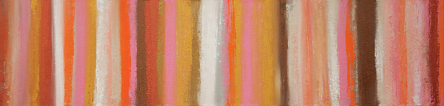 Abstract Painting - Pink & Metal by Hilary Winfield