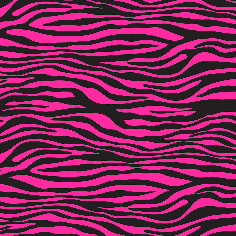 Pink and Black Zebra Print Digital Art by Cassie Peters - Fine Art America