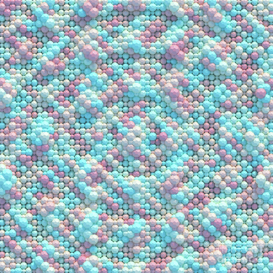 Pink And Blue Dots With Texture Photograph by Ktsdesign/science Photo Library