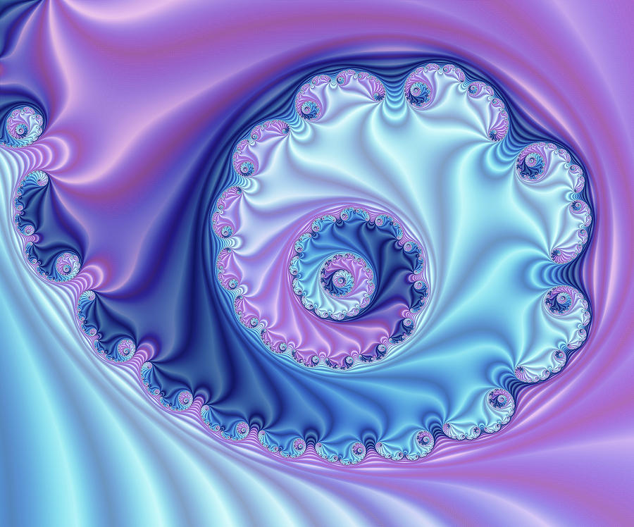 Pink and Blue Silky Spiral Photograph by Lowell Monke