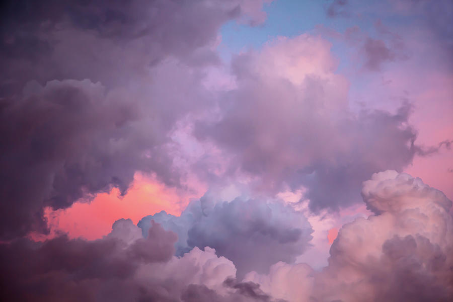 Clouds Photograph - Pink and Lavender Clouds by Brooke T Ryan