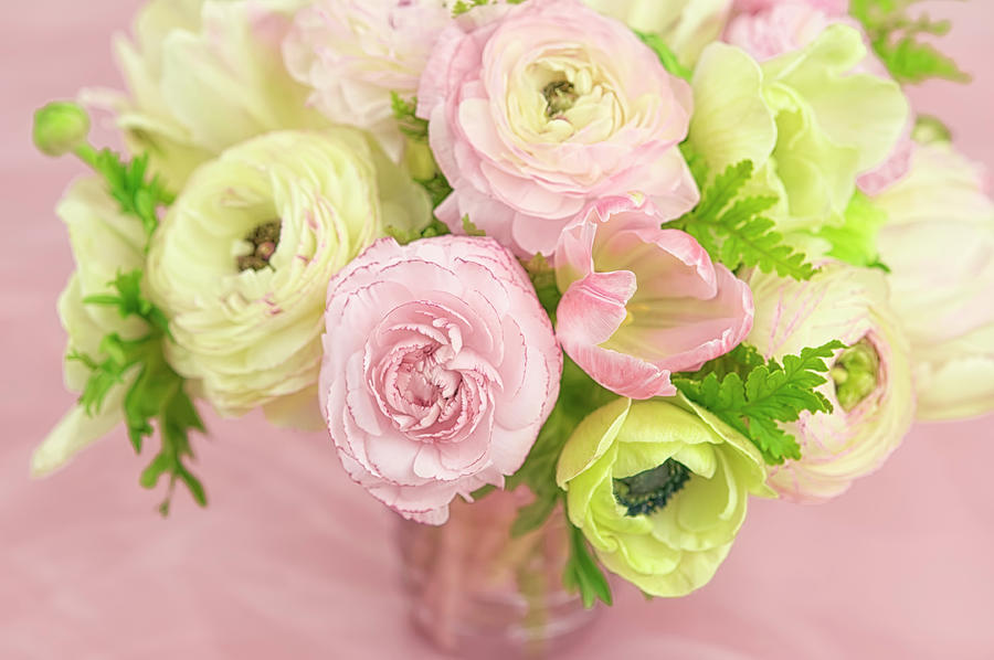 Spring Photograph - Pink And Lime Spring Bouquet I by Cora Niele
