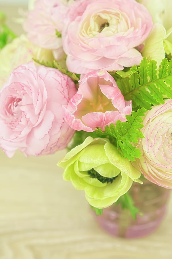 Spring Photograph - Pink And Lime Spring Bouquet IIi by Cora Niele