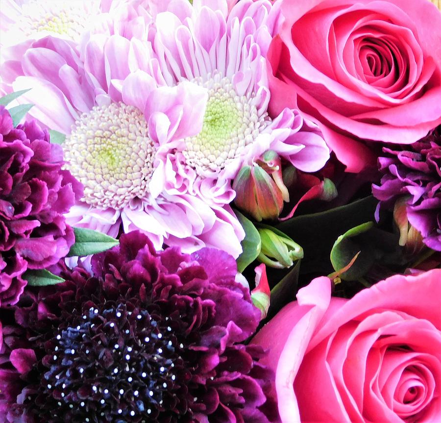 - Pink and Purple Bouquet - Photograph by THERESA Nye