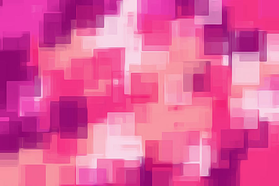 Pink And Purple Square Painting Abstract Background Digital Art by Tim ...