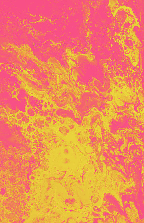 Pink and Yellow Marble Digital Art by Jennifer Walsh