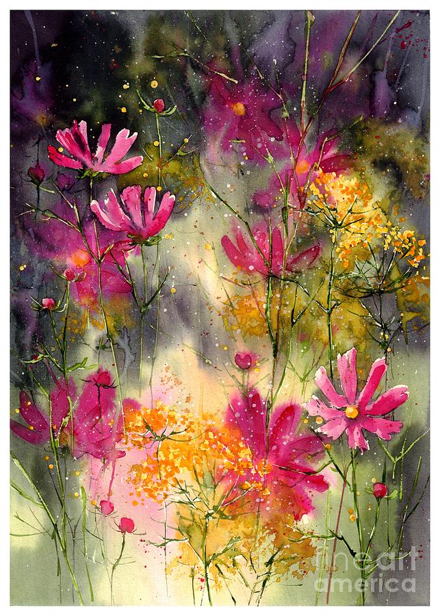 Floral Painting - Pink Ballerinas by Suzann Sines Floral Painting - Pink Ballerinas by Suzann Sines