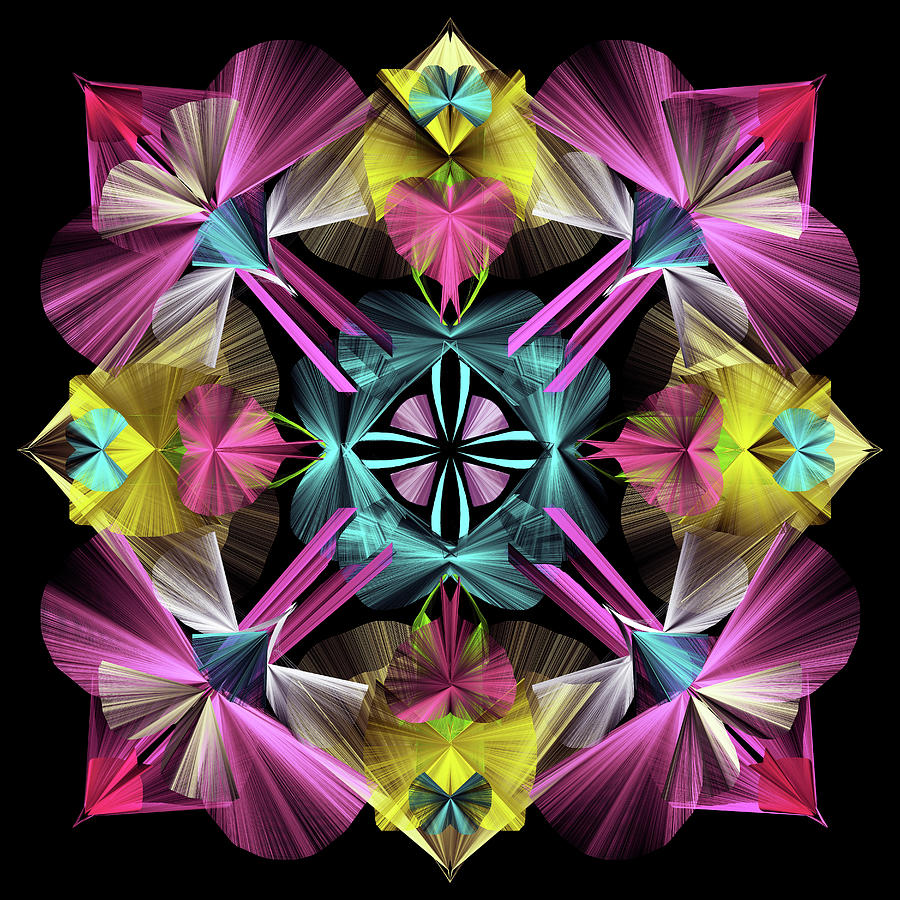 Pink Beauty-Mandala Digital Art by Grace Iradian