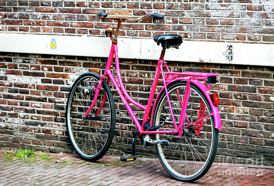 Pink Bike in Amsterdam Photograph by John Rizzuto