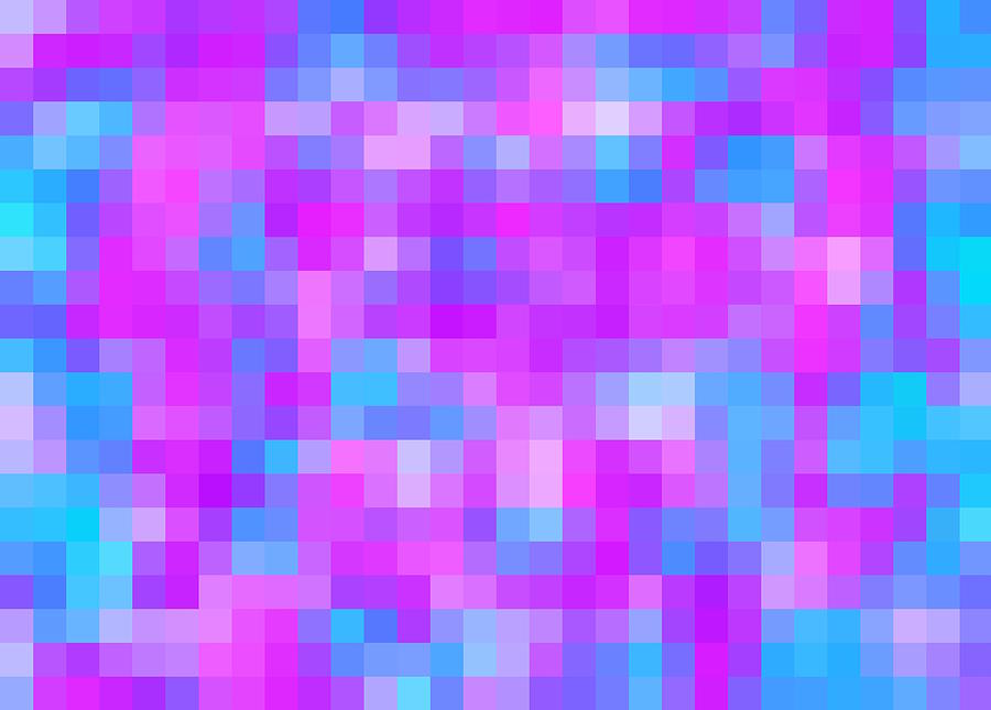 Pink Blue And Purple Pixel Abstract Background Digital Art by Tim LA ...