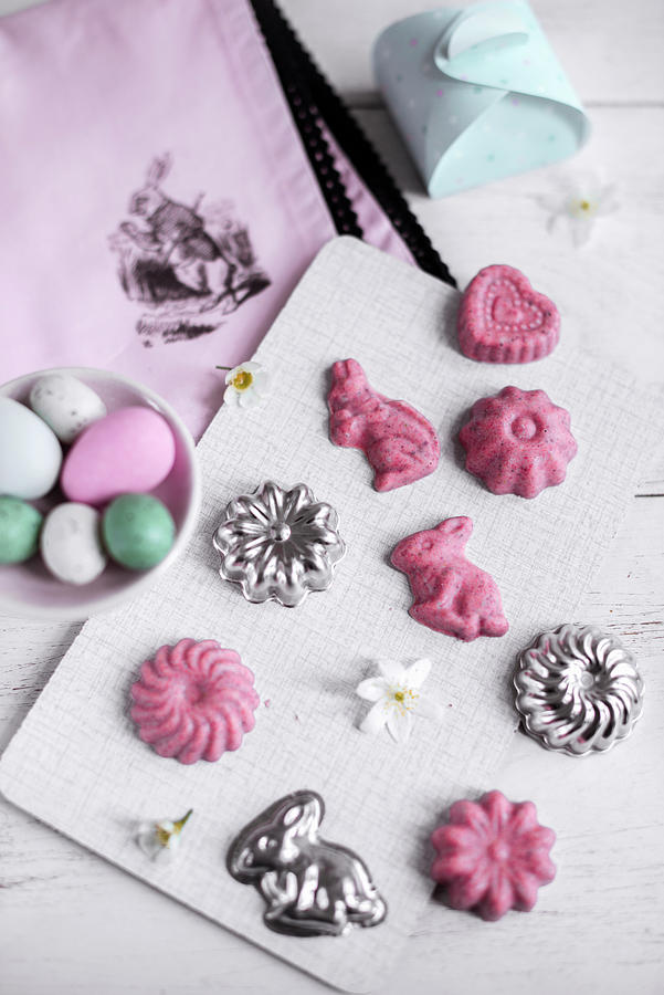 Pink Chocolate Pralines For Easter Photograph by Carolin Strothe