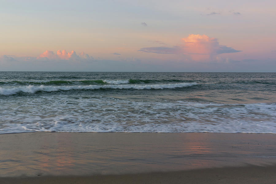 Pink Clouds, Green Waves Photograph by Liz Albro