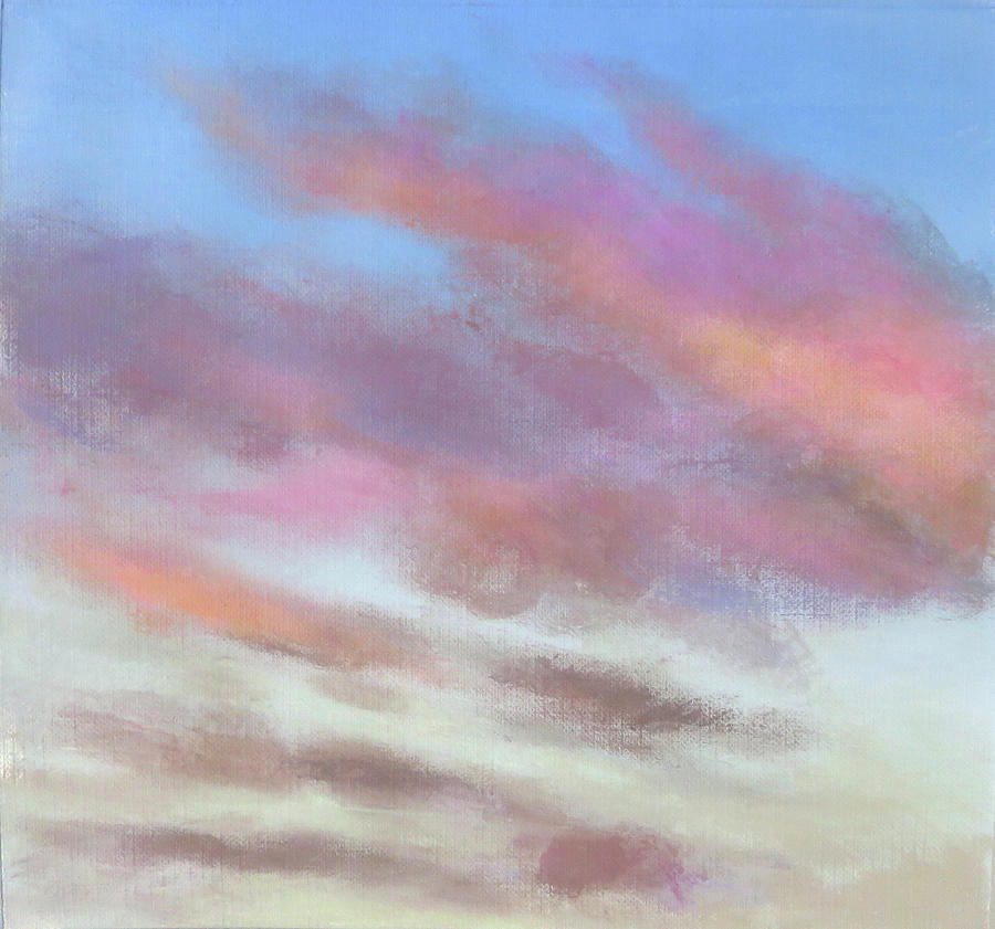 Pink Clouds Vi Painting by Doreen Starling