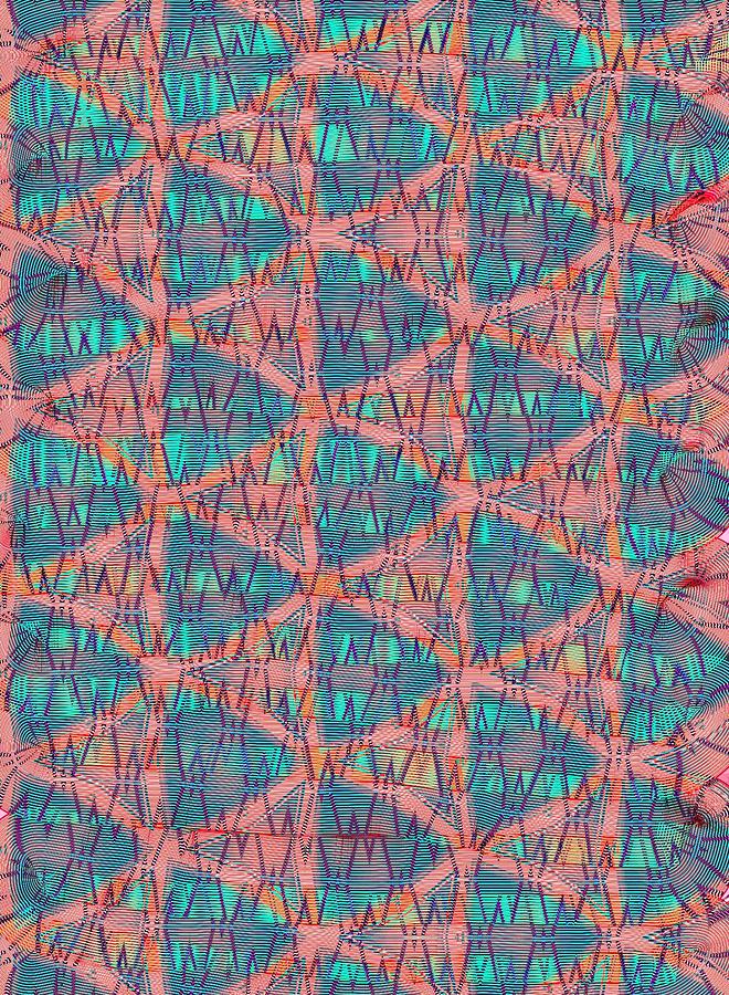 Pink coral and green seafoam Digital Art by Scott S Baker