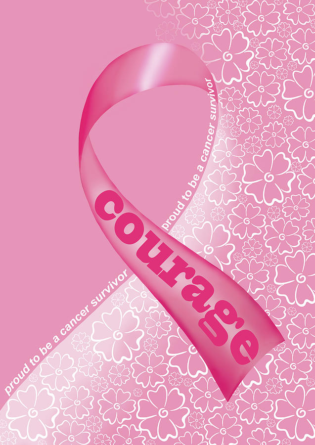 Think Pink Digital Art - Pink Courage II by Olga And Alexey Drozdov