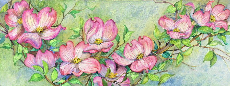 Pink Dogwood Painting by Joanne Porter