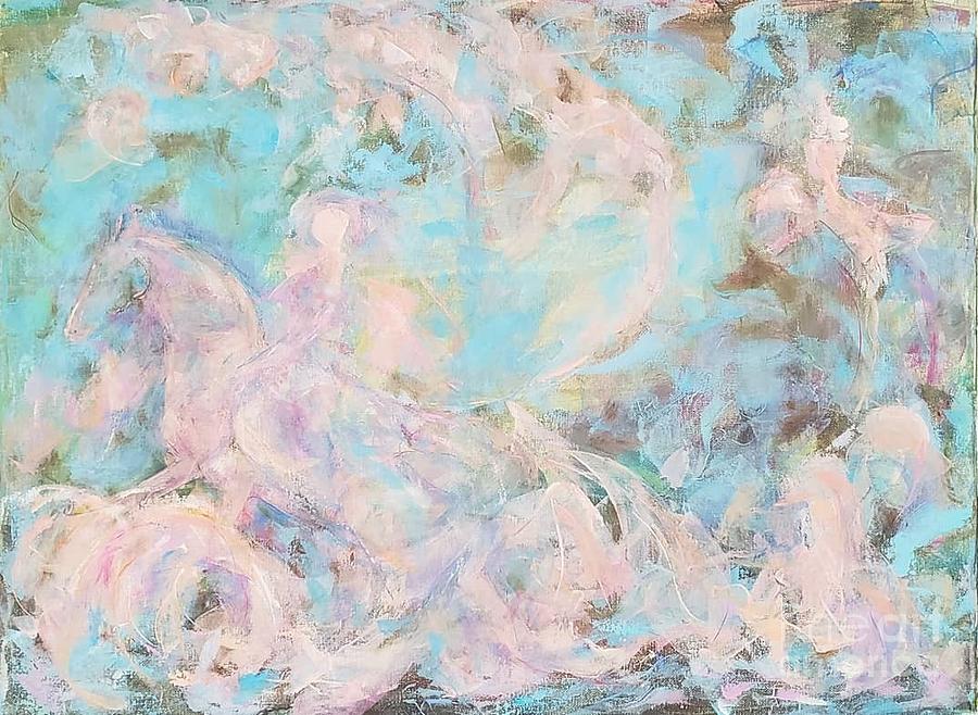 Abstract Painting - Pink dreams by Olga Malamud-Pavlovich