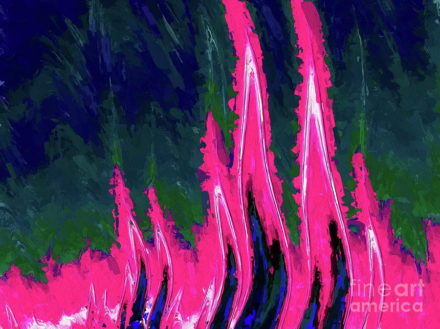 Pink Flame. Abstract Art by Tito Painting by Esoterica Art Agency