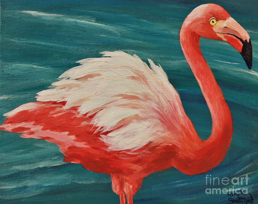 Flamingo Painting - Pink Flamingo by Angela Stafford