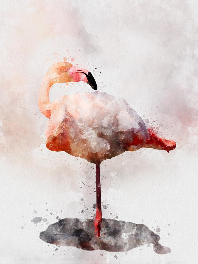flamingo painting
