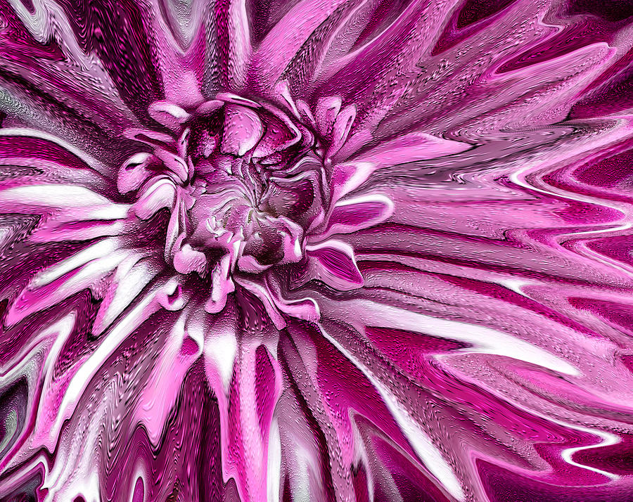Pink Flora Digital Painting Photograph