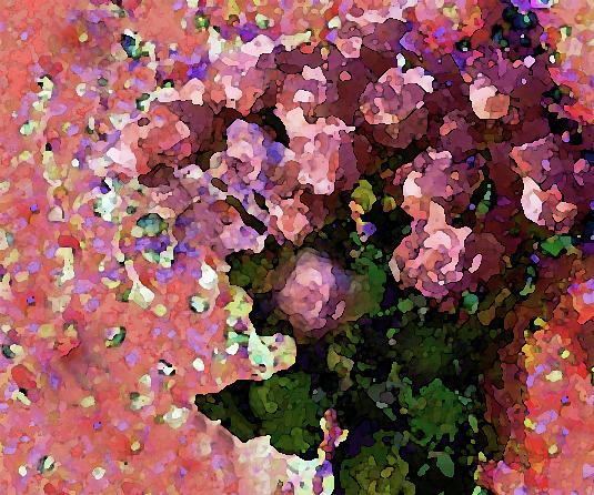 Pink Floral Fiesta Mixed Media by Corinne Carroll