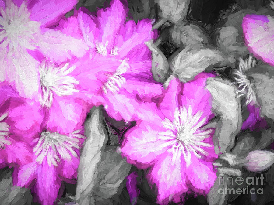 Pink Flowers Digital Art by Lori Dobbs